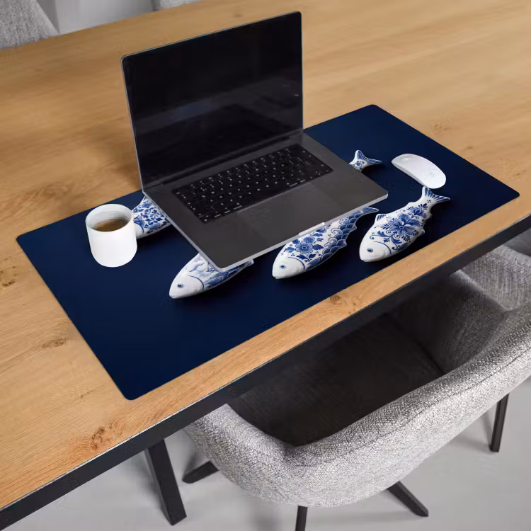 Vissen - Delfts - Blauw - Keramiek Muismat XXL klein -sfeer1