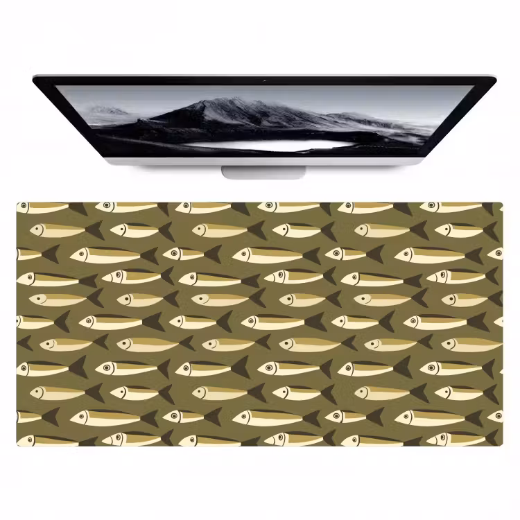Vis - Patroon - Groen Muismat XXL klein 681 -zzz3d