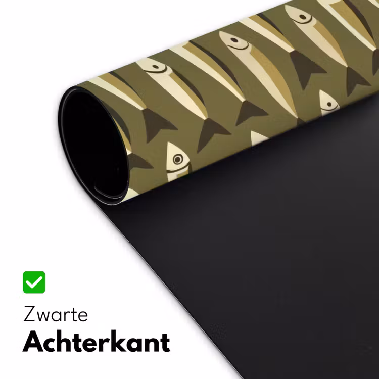 Vis - Patroon - Groen Muismat XXL klein 681 -sfeer2
