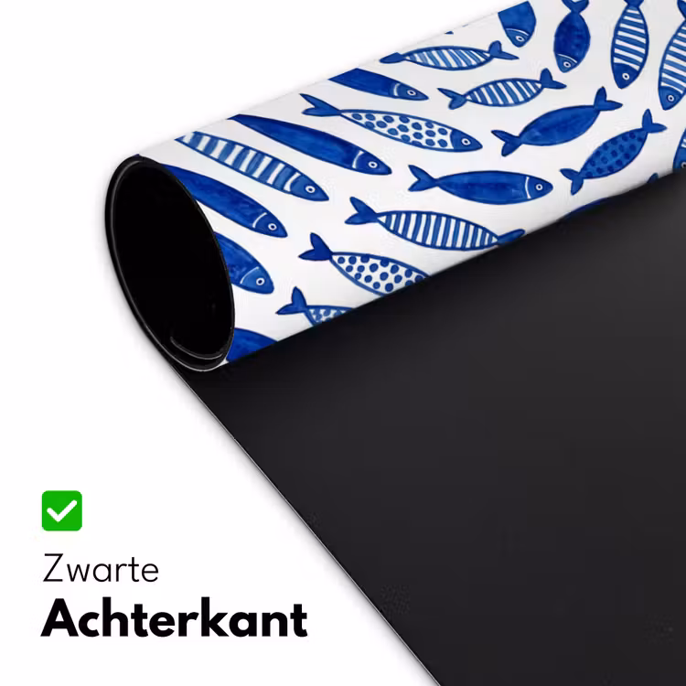 Vis - Patroon - Onderwater - Abstract - Blauw Muismat XXL klein -sfeer2