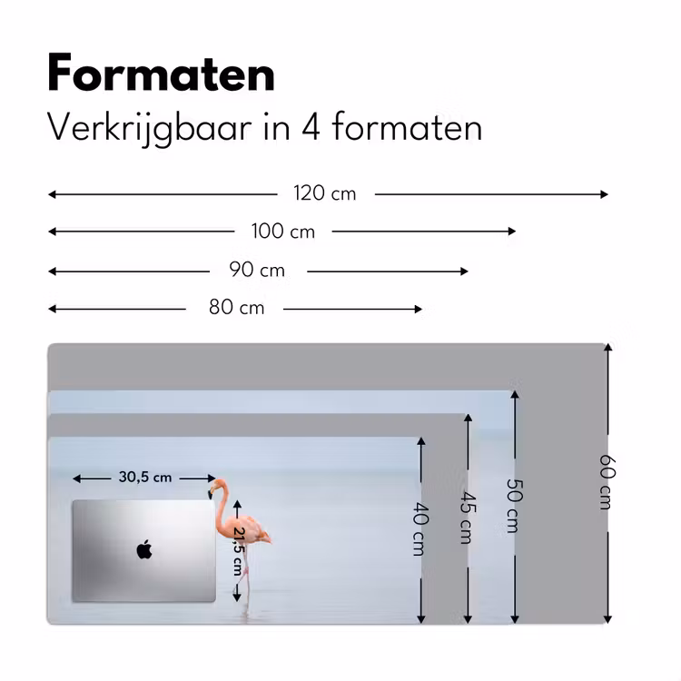 Flamingo - Zee - Roze Muismat XXL klein -sfeer5