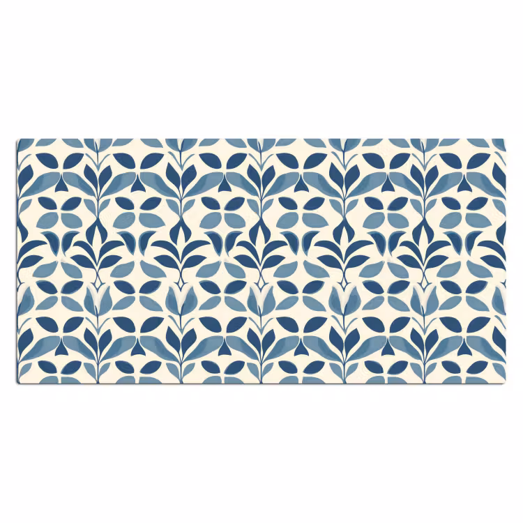 Flora - Modern - Blauw Muismat XXL klein 681 -3d_leeg