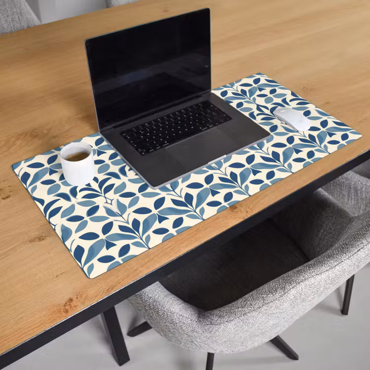 Flora - Modern - Blauw Muismat XXL klein 681 -sfeer1