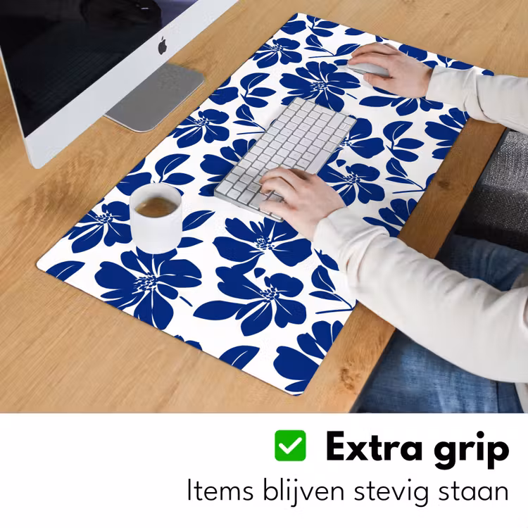 Floraal - Modern - Blauw Muismat XXL klein 681 -sfeer3