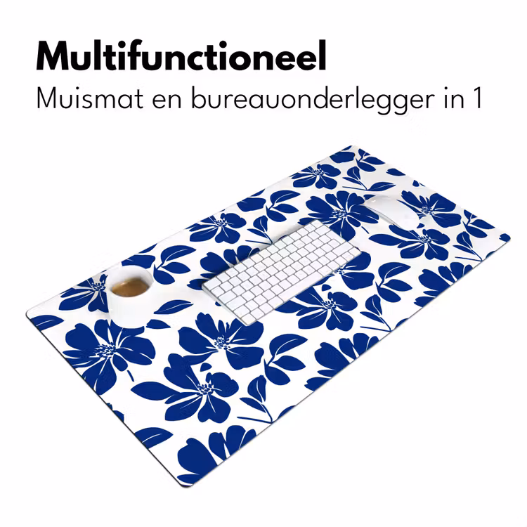 Floraal - Modern - Blauw Muismat XXL klein 681 -sfeer4
