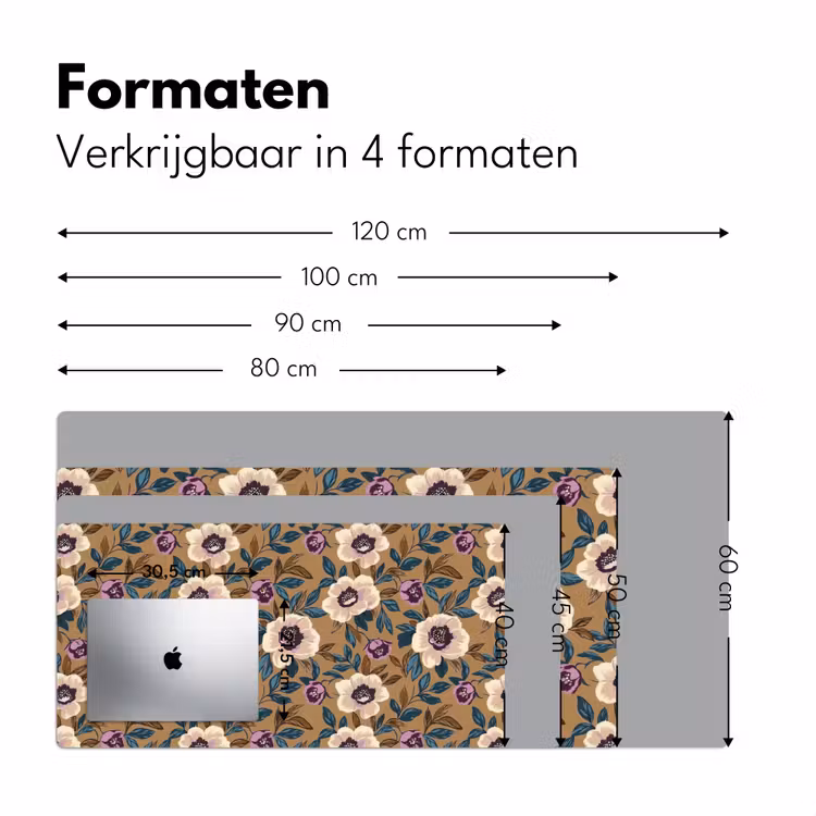 Floraal - Stilleven - Kleurrijk Muismat XXL klein 681 -sfeer5