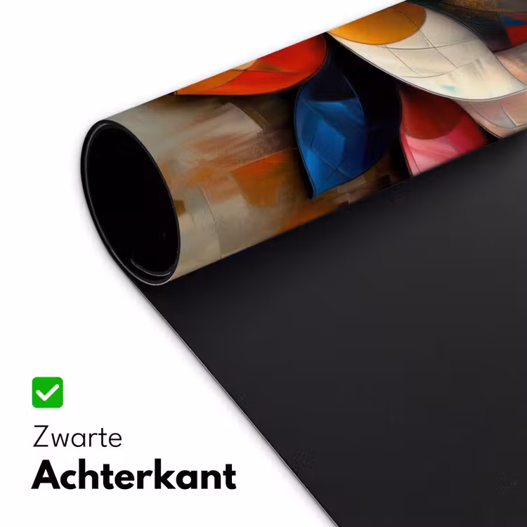 Bloem - Abstract - Kleurrijk - Bladeren Muismat XXL klein -sfeer2