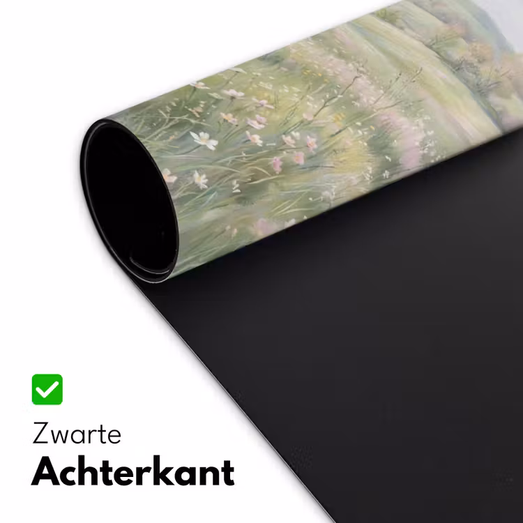 Bloemen veld - Bloemen - Groen Muismat XXL klein -sfeer2