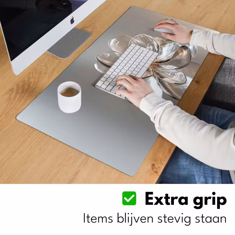 Bloem - Glazen - Doorzichtig Muismat XXL klein -sfeer3