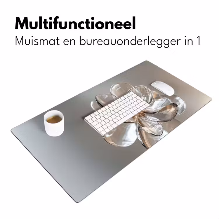 Bloem - Glazen - Doorzichtig Muismat XXL klein -sfeer4