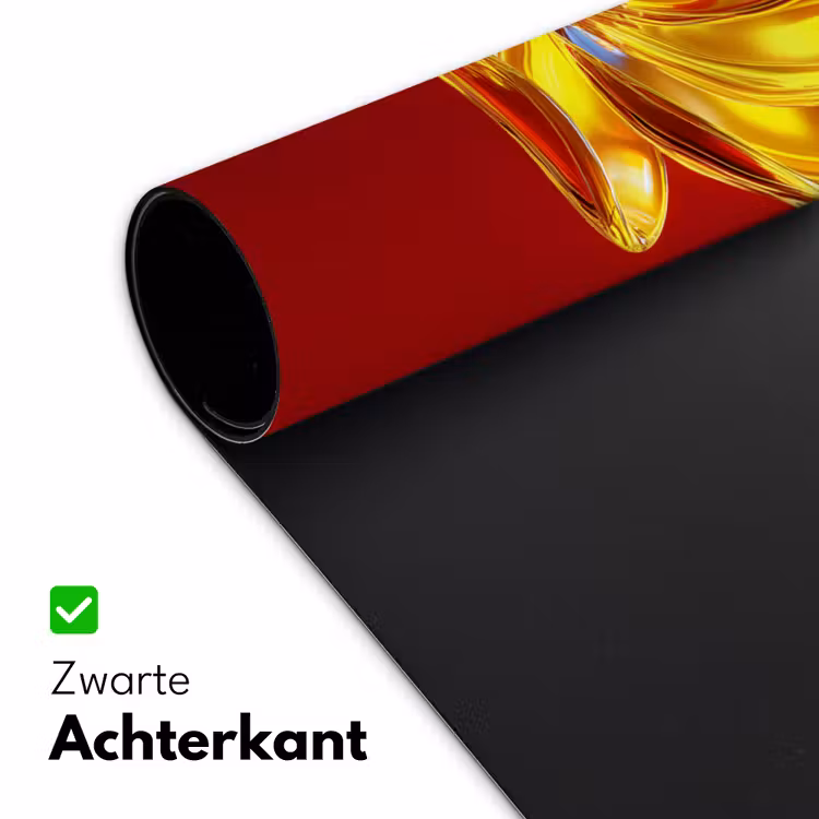 Bloem - Goud - Glazen Muismat XXL klein -sfeer2