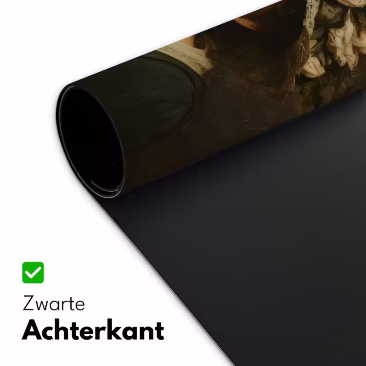 Bloemenhoed - Portret - Vrouw Muismat XXL klein -sfeer2