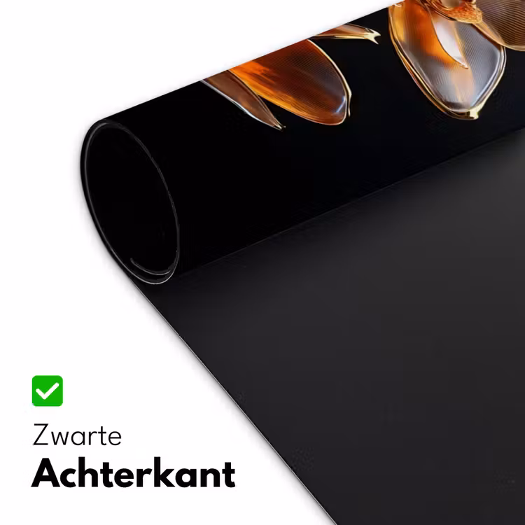 Bloem - Orchidee - Oranje Muismat XXL klein -sfeer2