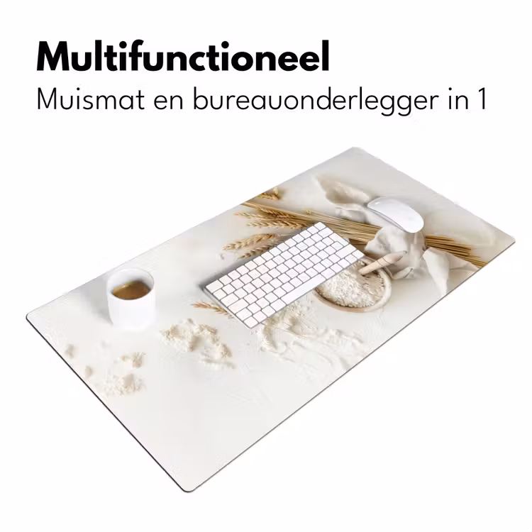 Bloem - Hout - Tarwe Muismat XXL klein -sfeer4