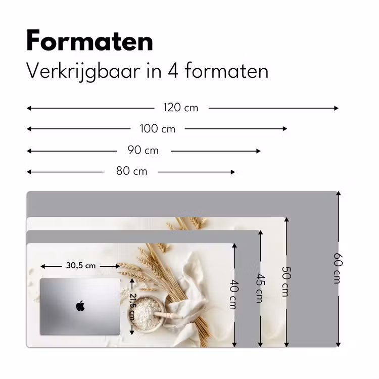 Bloem - Hout - Tarwe Muismat XXL klein -sfeer5
