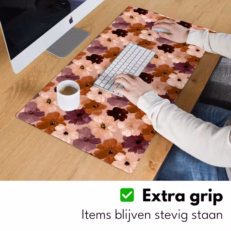 Bloemen - Abstract - Aardetinten Muismat XXL klein 681 -sfeer3