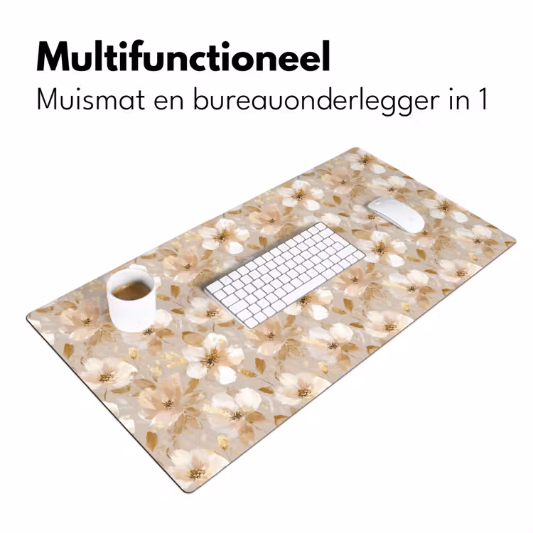 Bloemen - artistiek - Goud Muismat XXL klein 681 -sfeer4