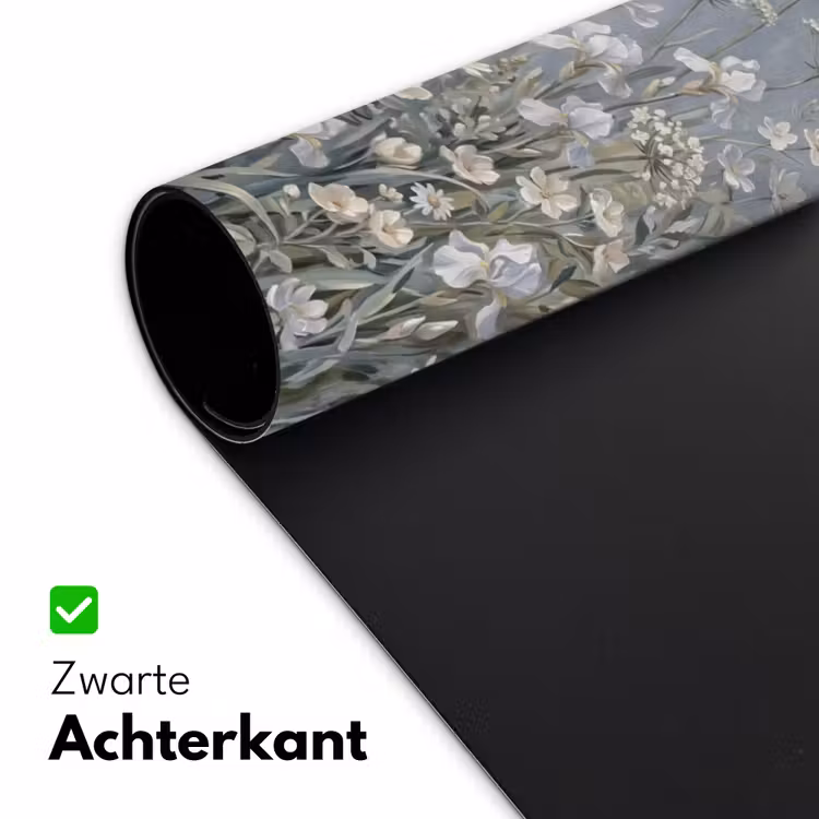 Bloemen - Botanisch - Blauw Muismat XXL klein -sfeer2