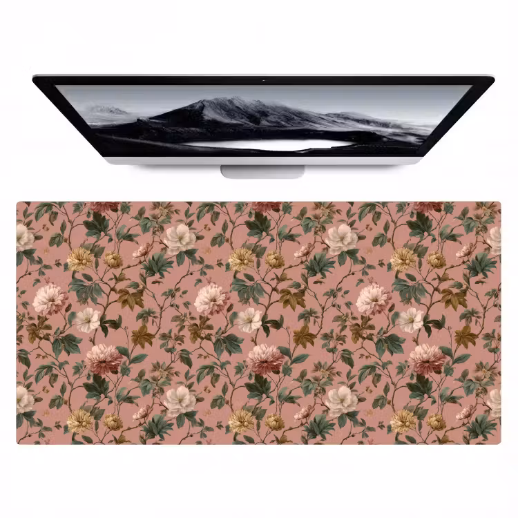Bloemen - Klassiek - Roze Muismat XXL klein 681 -zzz3d