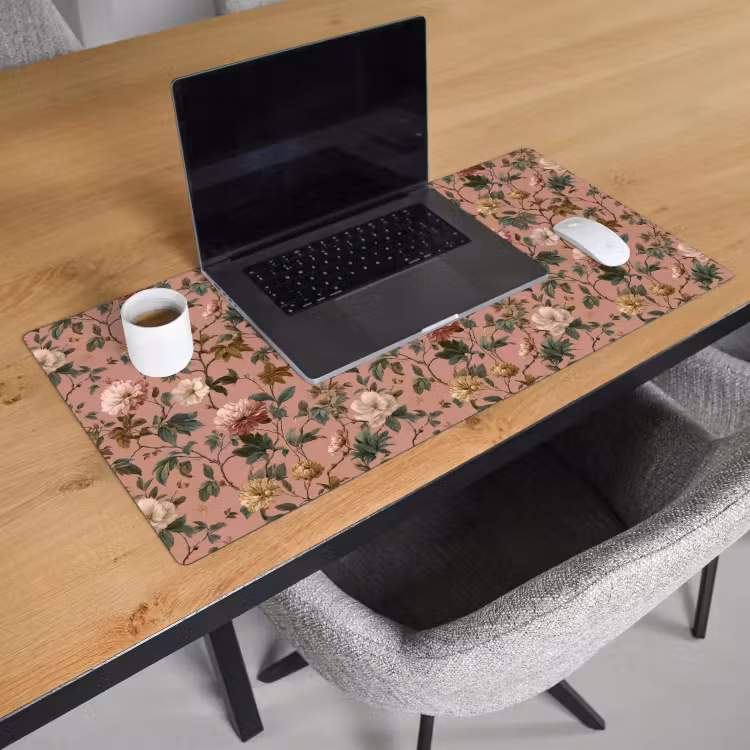 Bloemen - Klassiek - Roze Muismat XXL klein 681 -sfeer1