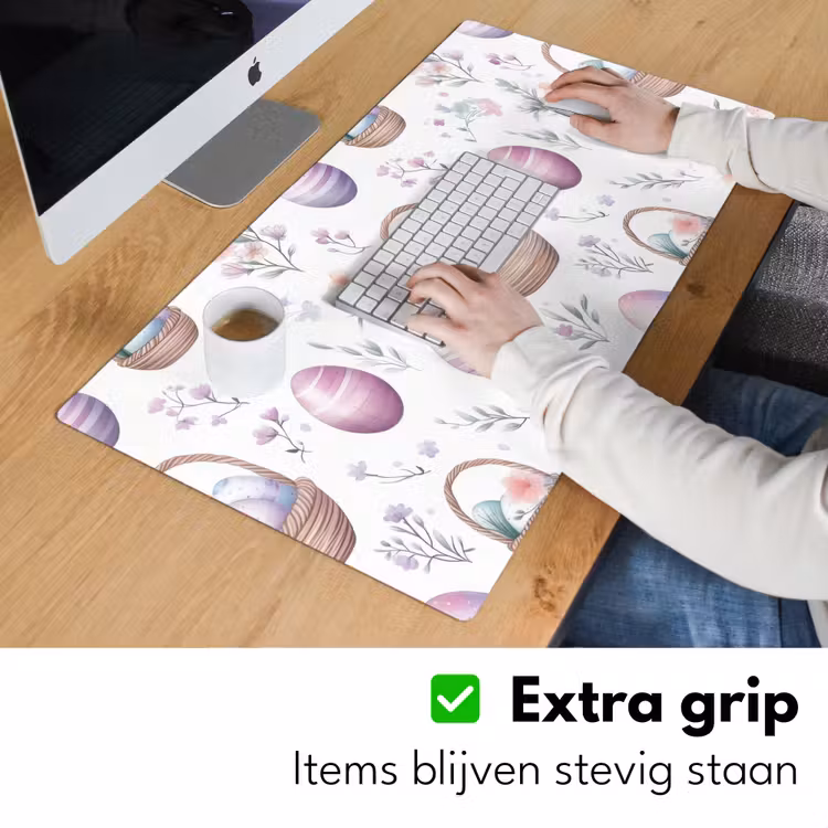 Bloemen - Paaseieren - Patroon Muismat XXL klein -sfeer3
