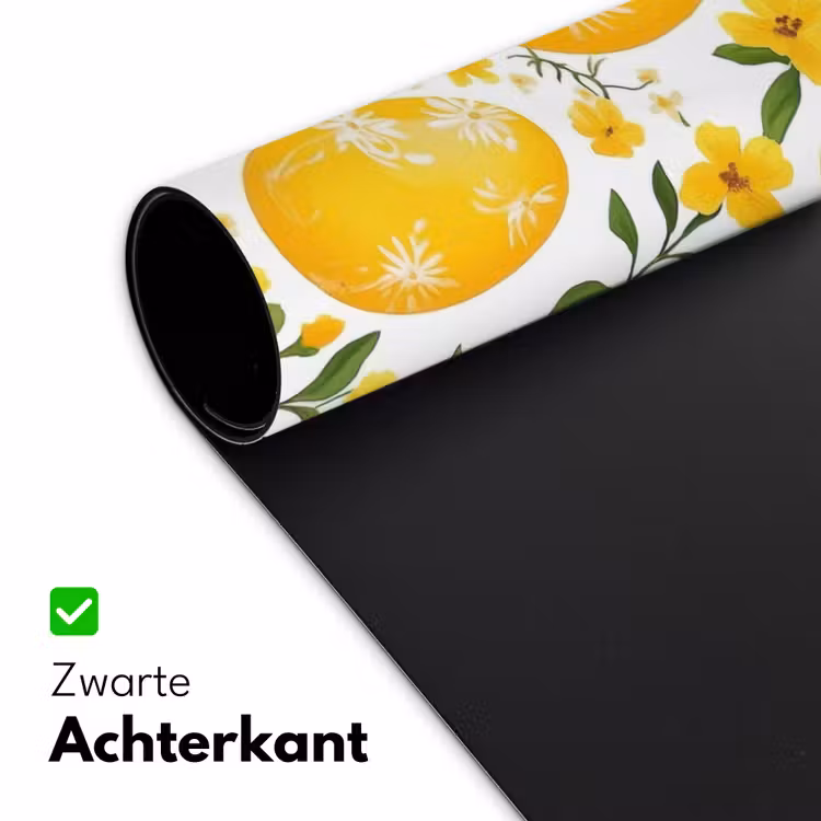Bloemen - Paaseieren - Geel Muismat XXL klein -sfeer2