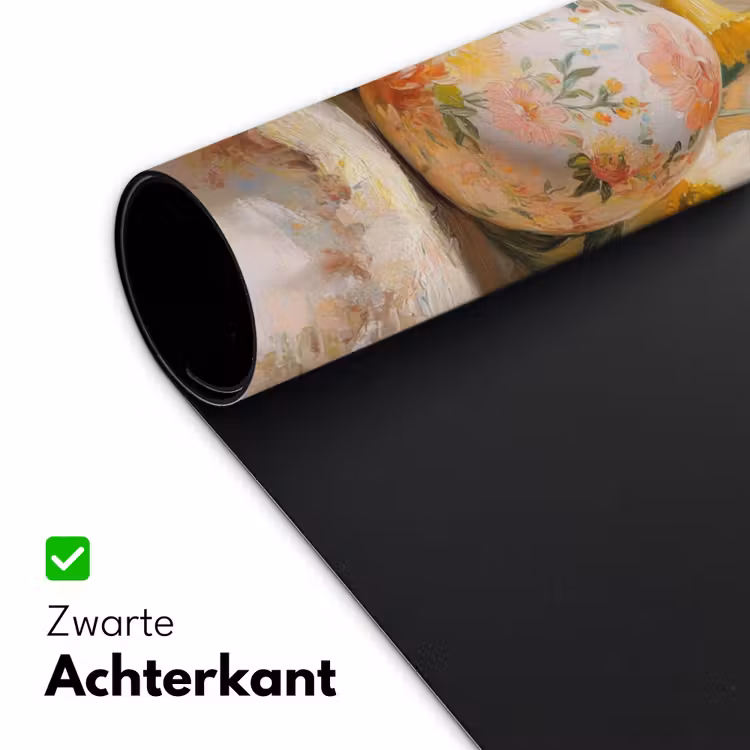 Bloemen - Eieren - Geschilderd Muismat XXL klein -sfeer2