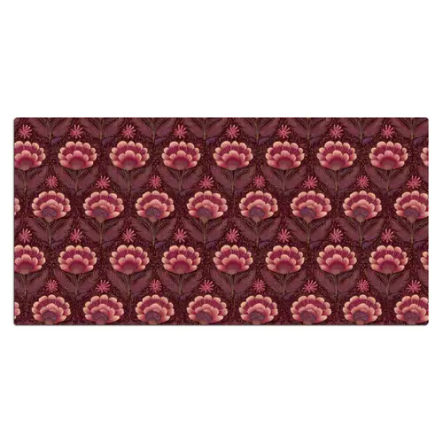 Bloemen - Waaier - Paars Muismat XXL klein 681 -3d_leeg