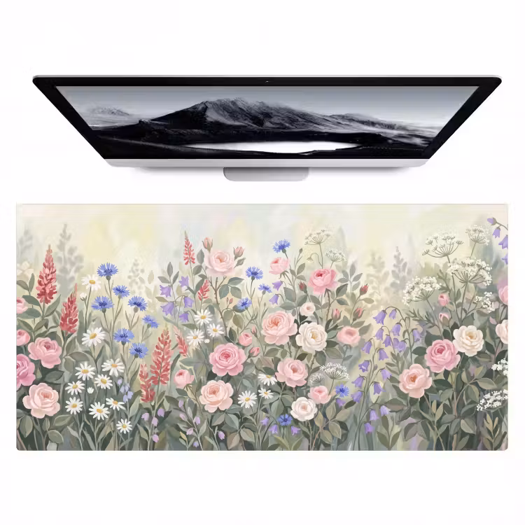 Bloemen - Tuin - Natuur - Kleurrijk Muismat XXL klein -zzz3d