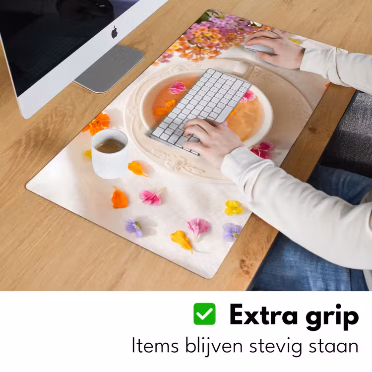 Bloemen - Kop - Natuur - Kleurrijk - Zomer Muismat XXL klein -sfeer3