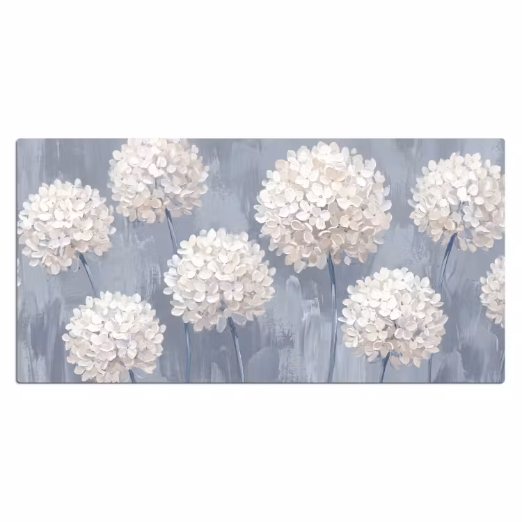 Bloemen - Illustratie - Blauw Muismat XXL klein -3d_leeg