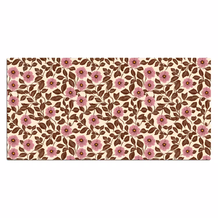 Bloemen - Bladeren - Kleurrijk Muismat XXL klein 681 -3d_leeg