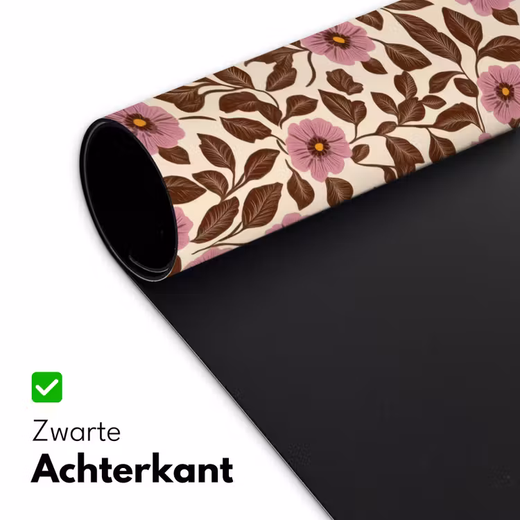 Bloemen - Bladeren - Kleurrijk Muismat XXL klein 681 -sfeer2