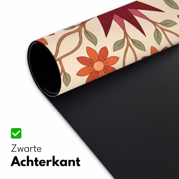 Bloemen - Mandala - Decoratief - Rood Muismat XXL klein -sfeer2