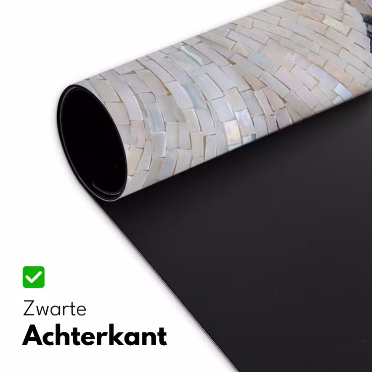 Bloemen - Mozaïek - Kunst - Modern - Goud Muismat XXL klein -sfeer2