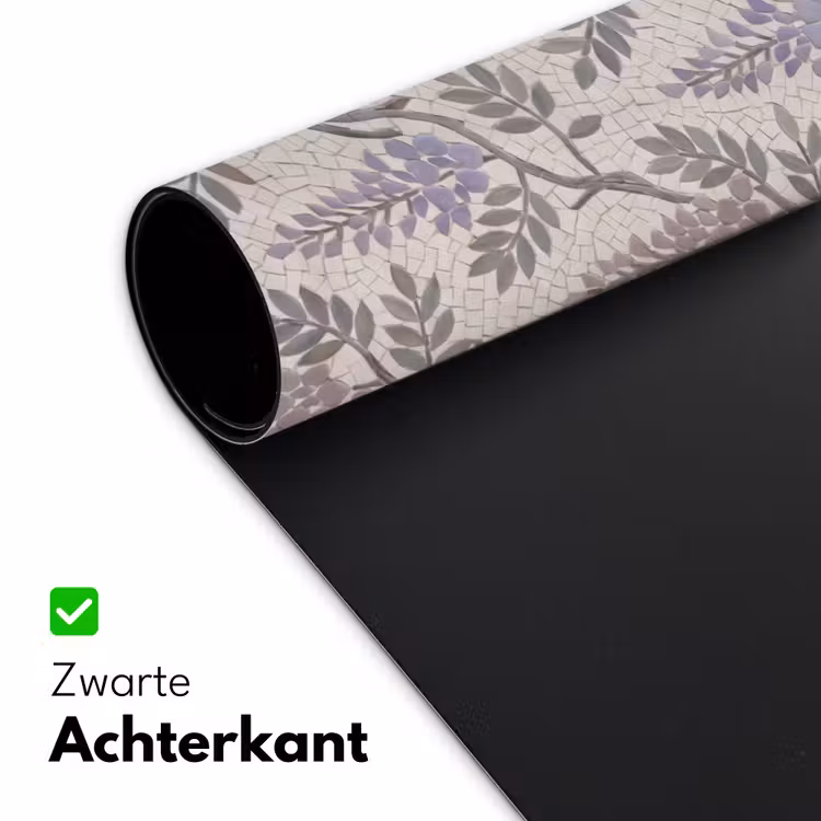 Bloemen - Mozaïek - Natuur - Patroon - Paars Muismat XXL klein -sfeer2
