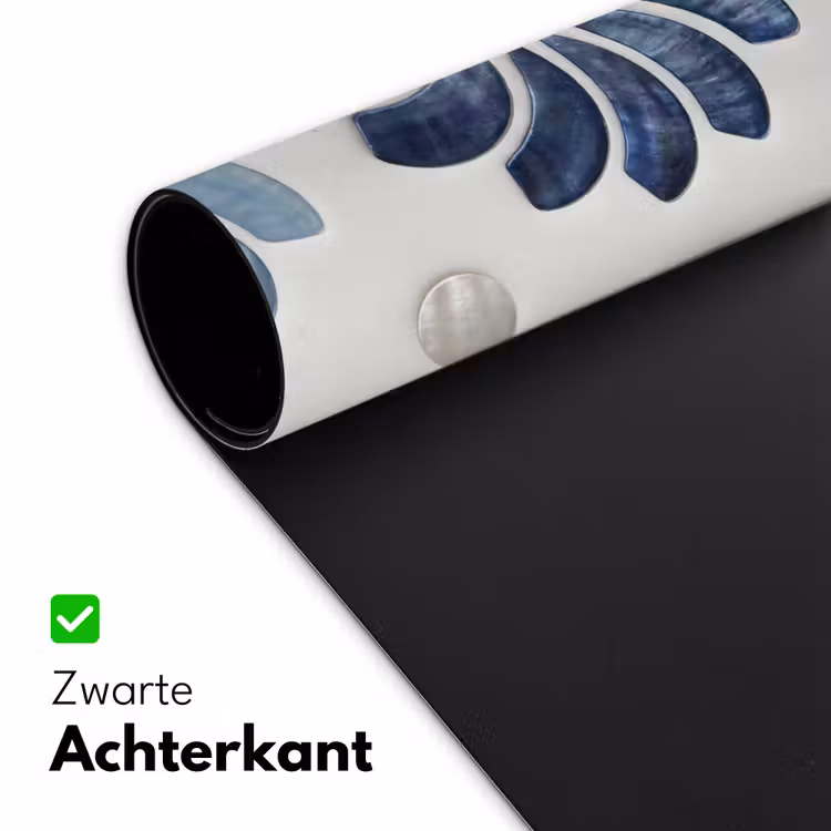Bloemen - Parelmoer - Abstract - Patroon - Blauw Muismat XXL klein -sfeer2