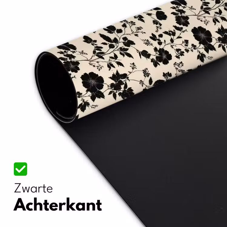 Bloemen - Dessin - Zwart Muismat XXL klein 681 -sfeer2