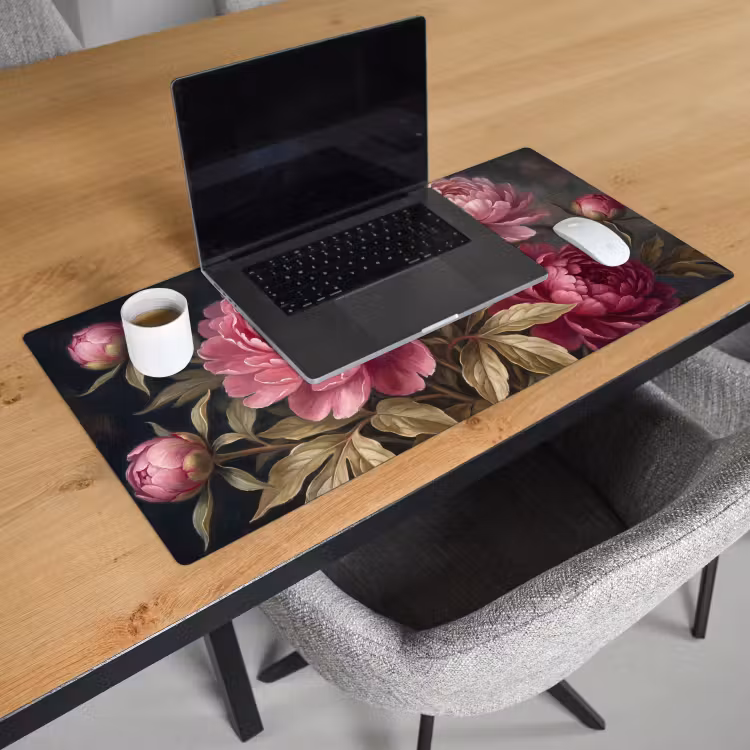 Bloemen - Roze - Klassiek - Natuur Muismat XXL klein -sfeer1