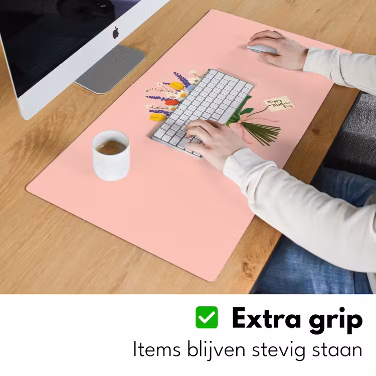 Bloemen - Lint - Kaartje Muismat XXL klein -sfeer3