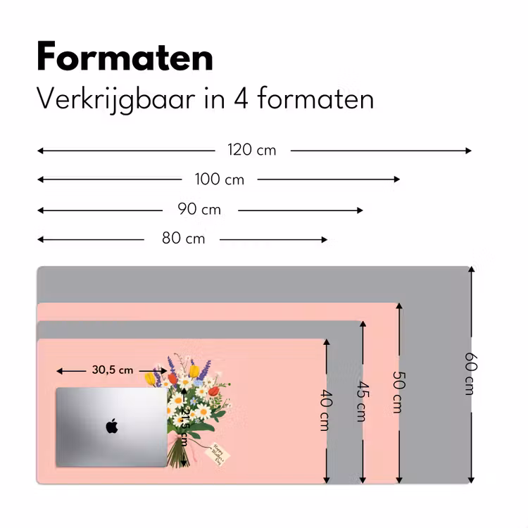 Bloemen - Lint - Kaartje Muismat XXL klein -sfeer5