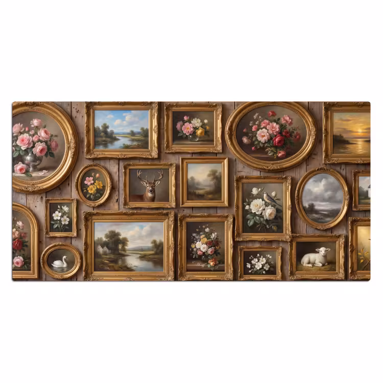 Bloemen - Rozen - Klassiek - Vaas - Kleurrijk Muismat XXL klein -3d_leeg
