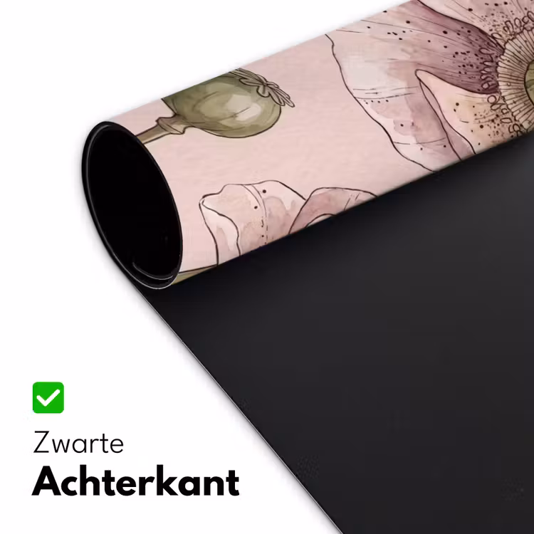 Bloemen - Zomer - Natuur - Aquarel - Roze Muismat XXL klein -sfeer2