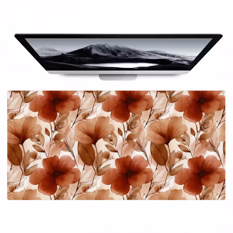 Bloemen - Aquarel - Botanisch - Terracotta Muismat XXL klein 681 -zzz3d