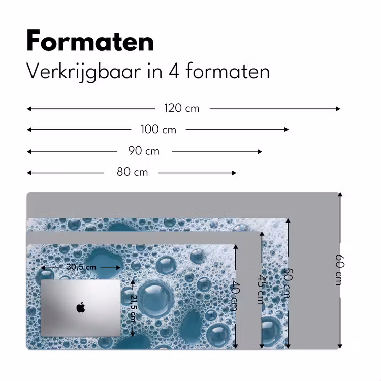 Schuim - Water - Textuur Muismat XXL klein -sfeer5