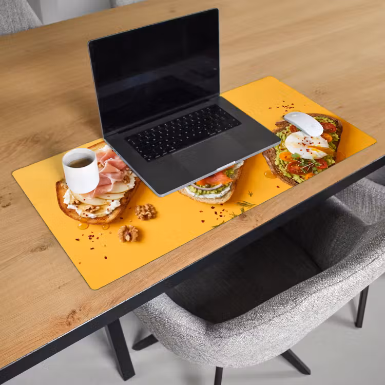 Eten - Brood - Ontbijt - Modern - Kleurrijk Muismat XXL klein -sfeer1