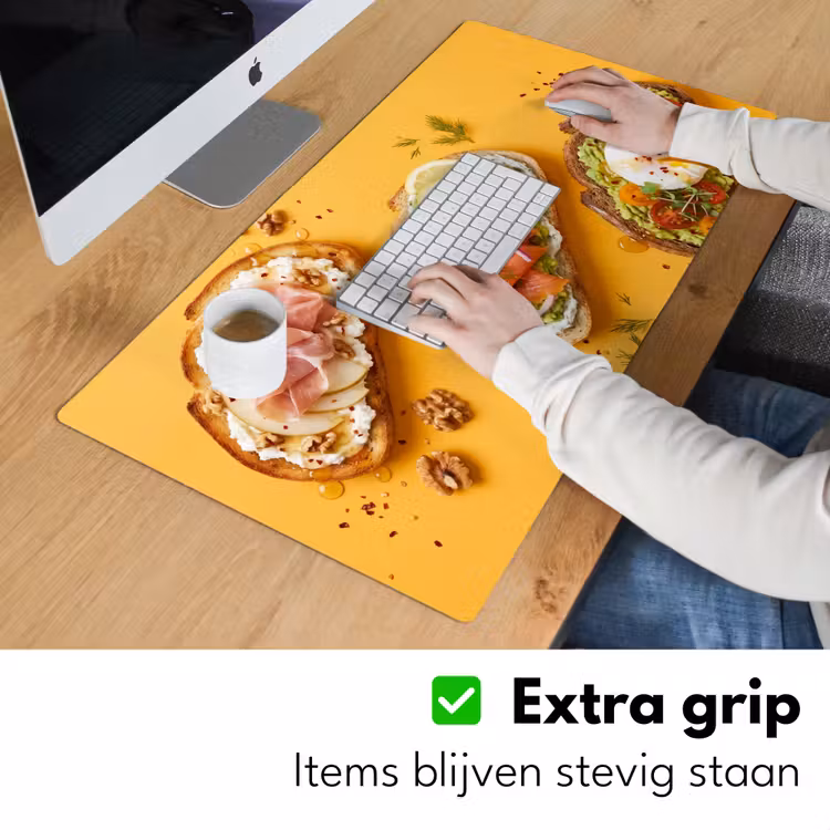 Eten - Brood - Ontbijt - Modern - Kleurrijk Muismat XXL klein -sfeer3