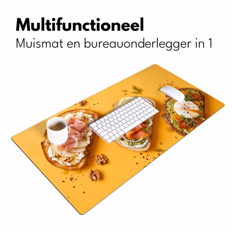 Eten - Brood - Ontbijt - Modern - Kleurrijk Muismat XXL klein -sfeer4