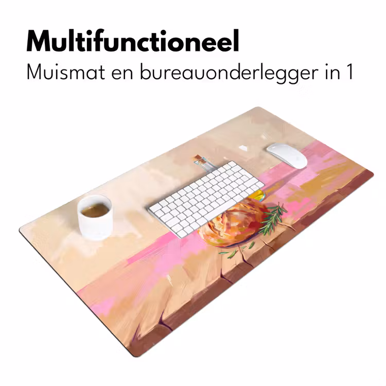 Eten - Brood - Olijfolie - Abstract - Keuken Muismat XXL klein -sfeer4