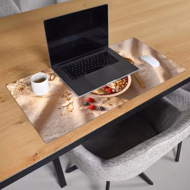 Eten - Ontbijtkom - Fruit - Gezond - Kleurrijk Muismat XXL klein -sfeer1